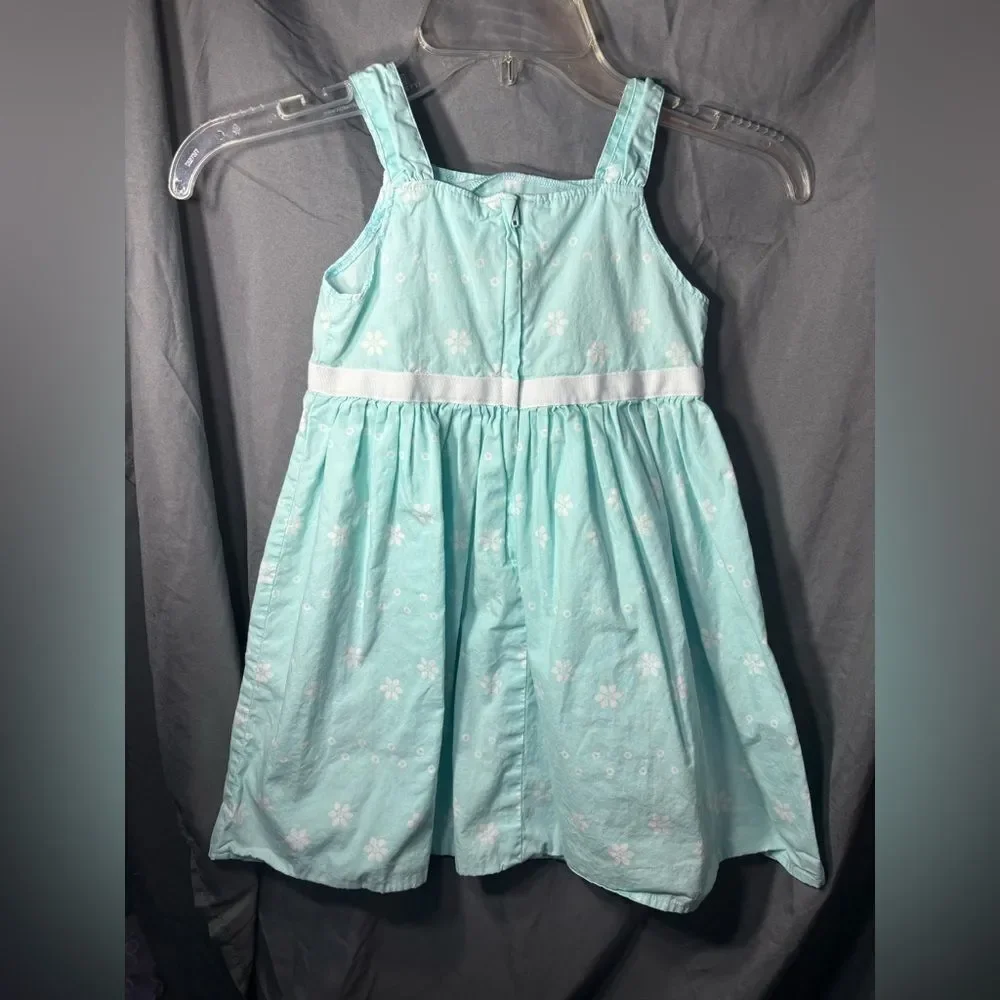 Gymboree Aqua Floral Sundress with White Bow EPC